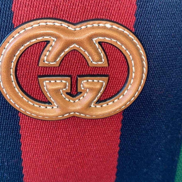 GUCCI Interlocking GG Web Canvas Tote - Picture 2 of 16